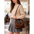 thumbnail image 2 of Deago Small Tote Bag for Women PU Leather Crossbody Shoulder Bag Fashion Satchel Purse Top Handle Hobo Bags Handbags with Adjustable Strap (Brown), 2 of 9