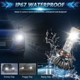 thumbnail image 4 of Mistaha Powerful 150W CSP LED Headlight Bulbs with Advanced Heat Dissipation for Car, 20000lm Brightness, 6000K White, IP68 Waterproof, Easy Installation - Pack of 2, 4 of 6