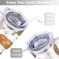 thumbnail image 5 of Paw Print Dog Lovers Tumbler 40oz - Vacuum Insulated Coffee Cup with Handle & Straw- Cute Gift for Female Dog Owners, 5 of 7