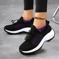 thumbnail image 2 of Orthopedic Sneakers for Women Breathable Lace Up Walking Shoes Slip On Trainers Casual Ladies Platform Athletic Running Shoes Purple Size 9.5, 2 of 8