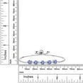 thumbnail image 2 of Gem Stone King 2.56 Ct Round Blue Tanzanite G-H Lab Grown Diamond 925 Sterling Silver Tennis Bracelet for Women, 2 of 3