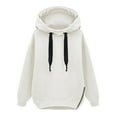 thumbnail image 3 of Vedolay Women's 2023 Oversized Half Zip Sweatshirt Crewneck Long Sleeve Pullover Hoodie Clothes,White XXL, 3 of 4