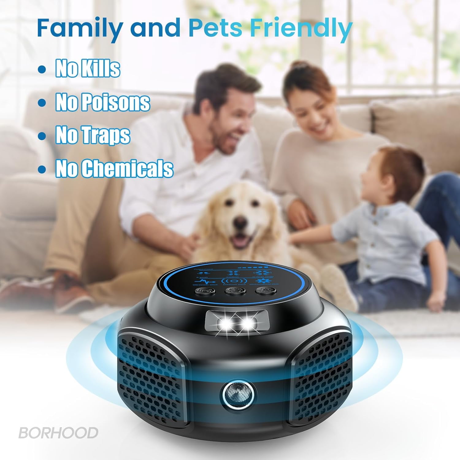 Rodent Repellent Ultrasonic Plug in, Mouse Repeller Indoor, Electronic Rodent Deterrent, Rat and Squirrel Control Device, Home Garage Kitchen Attic