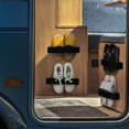 thumbnail image 3 of (Black-5) Estante de zapatos ajustable montado en la pared, organizador de almacenamiento de soporte de zapatos de plástico, almacenamiento de RV, colgadores de zapatos de puerta, paquete de 5, 3 of 5