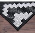 thumbnail image 4 of Trellis Diamond Moroccan Rug - 7 ft. 10 in. x 10 ft., Black, UV Protected Floor Rug w/ Waterproof Surface for Garden, Patio, 4 of 8