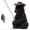 Black, variant on ZHLLL Sea Turtle Fishing Figurine, Summer Relax Decor for Home and Office | Cute Turtle Statue Adds Coastal Charm to Desk, Shelf, or Summer Beach Home Decor, Healing Gifts and Gift For Fishing Lovers