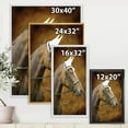 thumbnail image 5 of Close Up Portrait Of Brown Horse With White Ears 24 in x 32 in Framed Painting Canvas Art Print, by Designart, 5 of 5