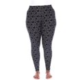 thumbnail image 1 of Plus Size Super Soft Midi-Rise Printed Leggings for Womens, Black & White, 1 of 1