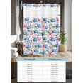 thumbnail image 6 of No Hook Cloth Fabric Shower Curtain with Snap in Liner, Ocean Blue Shell Waterproof Shower Curtains Set with See Through Top Window, Multi Coastal Starfish Sea Conch Bath Curtains Shower 36"x78", 6 of 6