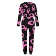 thumbnail image 5 of Cavosen Breast Cancer 2 Piece Sets for Women Going out Pink Long Pants Sweatsuits Long Sleeve Crew Neck Ribbon Shirts Tracksuits Awareness Lounge Sets with Pocket Drawstring Festival, 5 of 5