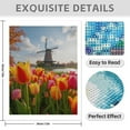 thumbnail image 3 of Diamond Art Kits for Adults - 5d Tulips Windmill Landscape Spring Scene Diamond Painting for Adults, Diamond Art for Adults Beginners, Diamond Painting Kits for Adults for Home Wall Decor, 3 of 7