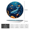 thumbnail image 2 of Wukai Whimsical Underwater Fantasy Print Decorative Plate for Display,Bone China Decorative Plate, Ceramic Dinner Plate with Stand, Vertical Ceramic Plate-6in, 2 of 6
