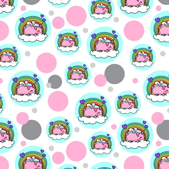Cute Unicorn Pig with Rainbow Premium Gift Wrap Wrapping Paper Roll