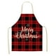 thumbnail image 2 of XWSHYW Delantales Delantales Familiares de Lino con Estampado Navideño, Cocina Familiar, para Padres y Adultos, 1 Ud., 2 of 3