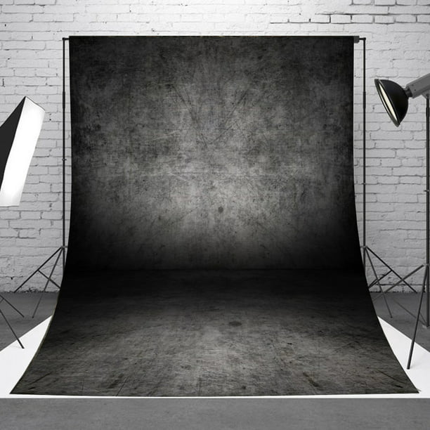DODOING x 12.3ft Video Photography Backdrops Abstract Painting Deep-Grey Black Dark Style Vinyl Fabric Party Decorations Background Screen Props -