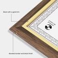 thumbnail image 4 of Marco de fotos Heimlove Walnut Gold 22x28 cm Diploma, 4 of 7