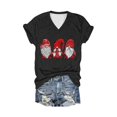 thumbnail image 4 of Womens T Shirts Christmas Santa Print V Neck Short Sleeve Graphic Spring And Summer Casual Outfits Hawaiian Shirt For Women, 4 of 4