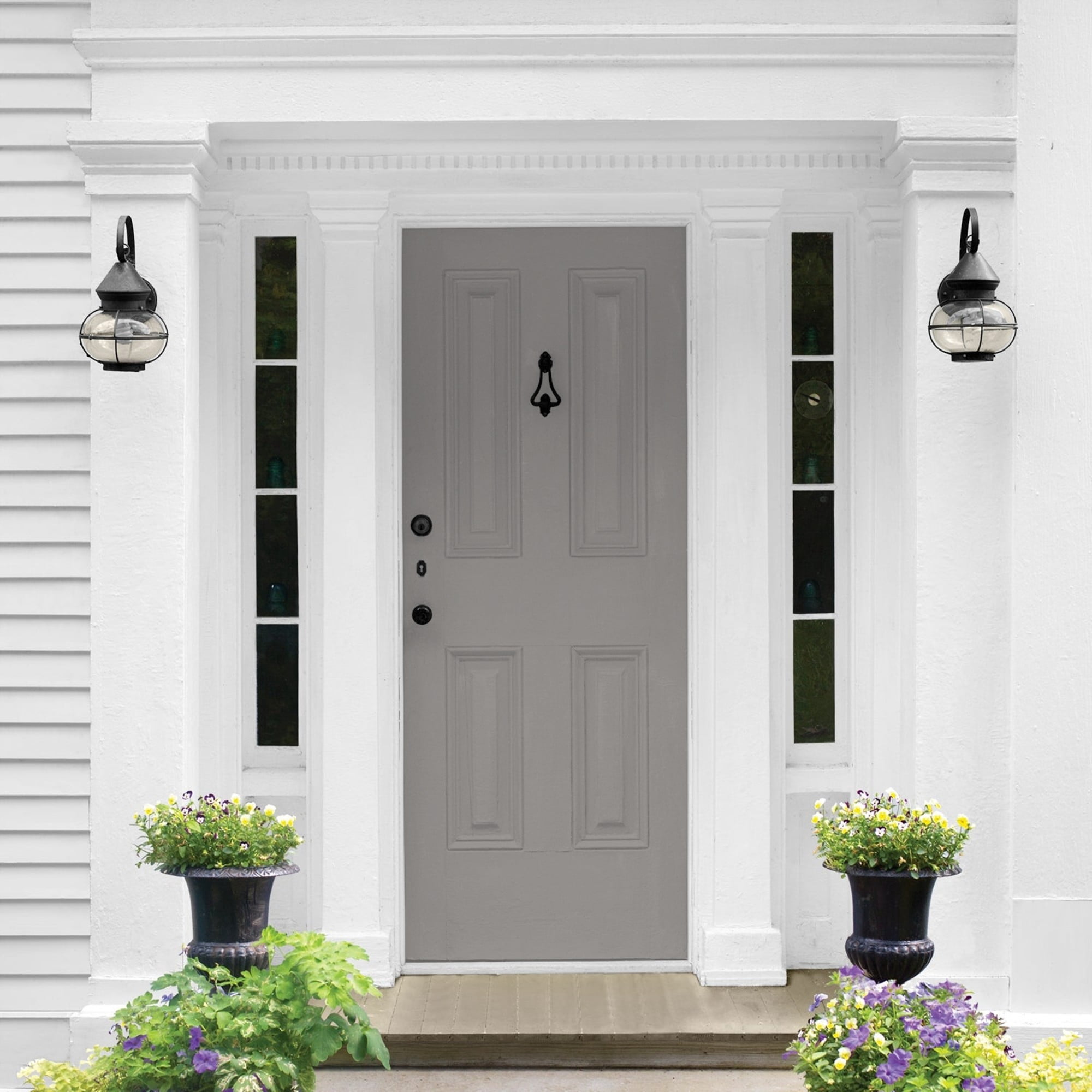 Glidden HEP Antique Silver / Grey Semi-Gloss Exterior Paint with Primer, 1 Gallon