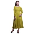 thumbnail image 1 of Bimba Robe Longue Décontractée à Taille Smockée Imprimée Florale pour Femmes - Très Grande Taille, 1 of 5