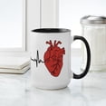 thumbnail image 4 of CafePress - Heart Cardiograph - 15 oz Ceramic Large White Novelty Mug, 4 of 4