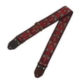 thumbnail image 3 of Guitar Guitar Strap Leather Head For Acoustic Electric Embroidered  Vintage Floral Pattern, 3 of 8