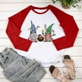 thumbnail image 5 of Honeeladyy Sales Womens Raglan Sleeve Shirt Pullover Tops Casual Looseweight Easter Bunny Printed Long Sleeve Pullover Cute Rabbit T-Shirt Tops, 5 of 6