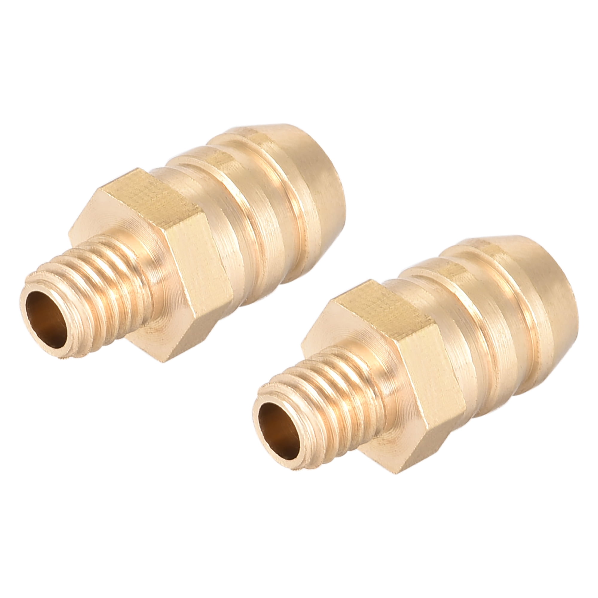 Brass Fitting Connector Metric M5x0.8 Male to Barb Hose ID 8mm 2 pcs