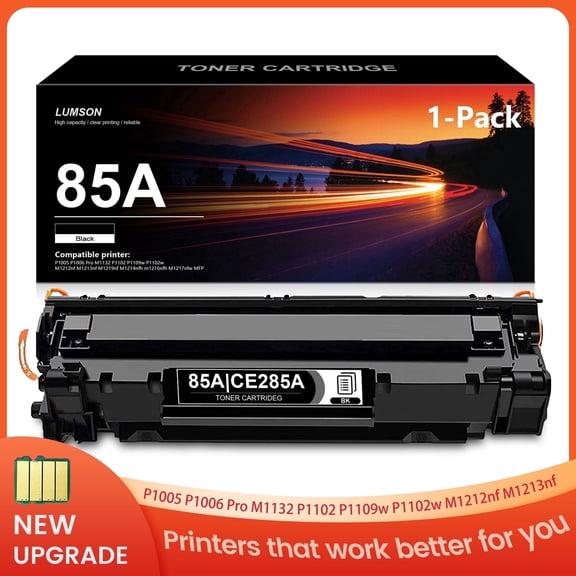 85A Toner P1102W Toner Cartridge: Compatible for 85A Toner for Pro P1102w MFP M1217nfw M1212nf P1102 Ink Printer, CE285A 1 Black