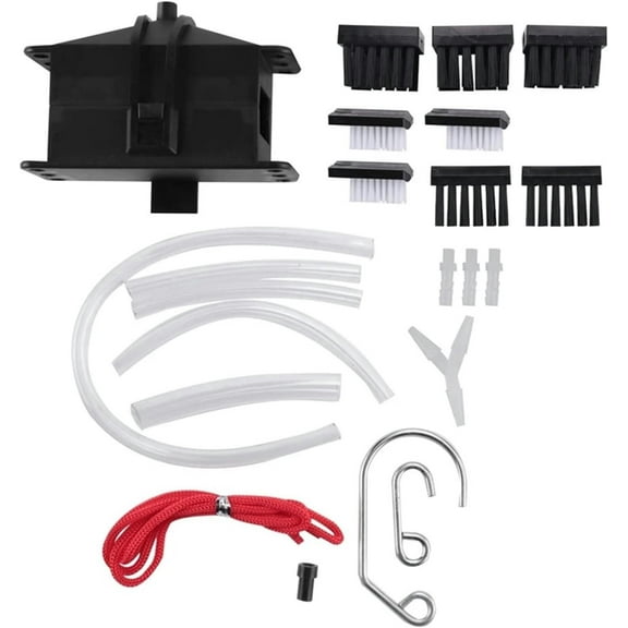 Motorcycle Cleaning Kit Chain Cleaning Brush Motorcycle Chain Cleaning Machine Kit Brush Gear Cleaner Tool Universal Motorbike Chains Lube Device Chain Cleaning Tool(Black)