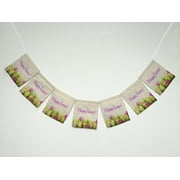 ZKGK Happy Easter Banner Bunting Garland Flag Sign for Home Family Party Decoration