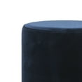 thumbnail image 4 of SAFAVIEH Couture Elsworth Modern Glam Velvet Ottoman with Brass Base, Navy, 4 of 5