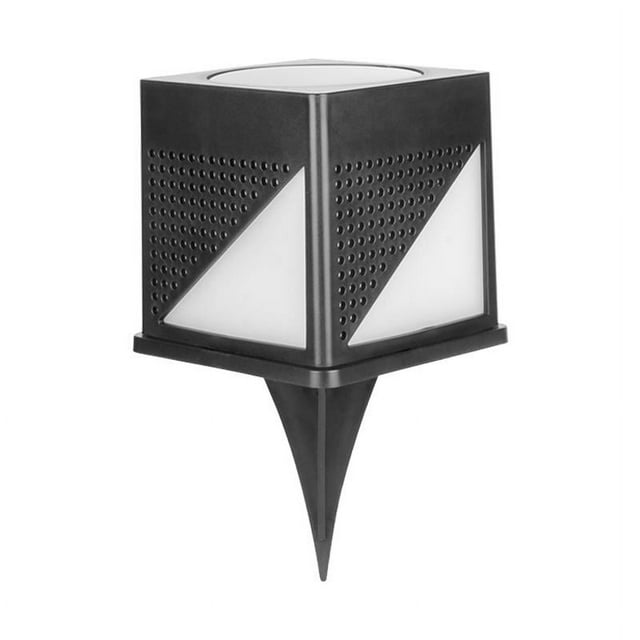 Luz de poste solar Lámpara solar al aire libre Iluminación LED, Alto brillo, Luz exterior, Poste de cerca Luz solar para decoración de jardín Patio 2309 blanco