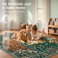 thumbnail image 6 of Moynesa 5'x7' Vintage Tiger Area Rug, Washable Tropical Boho Rug for Living Room Bedroom Dining Sunroom, Distressed Botanical Floral Accent Carpet, Soft Low Pile Non Slip Stain Resistant, Green, 6 of 12