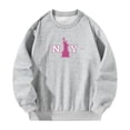thumbnail image 2 of Sudadera de cuello redondo para hombre y mujer, moderna, estilo Y2K, cuello redondo, corte holgado SG, 2 of 9