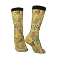 thumbnail image 3 of Goofa Floral with Butterflies Printed Men's Crew Socks, Soft Durable Breathable Moisture-Wicking with Odor Control Cotton socks, 3 of 9