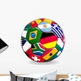 thumbnail image 1 of Soccer Ball Sports Flags Wall Decal by Wallmonkeys Peel and Stick Graphic (18 in W x 18 in H) WM225824, 1 of 4