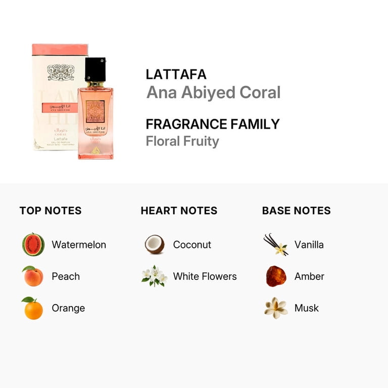 Lattafa Ana Abiyedh Coral Eau De Parfum, 2 oz photo 2