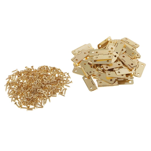 50 Piezas Mini Bisagras de Hierro Zulema Dorado