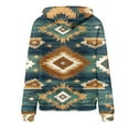 thumbnail image 5 of Weiqiqre Sweatshirts for Women Trendy Geometric Print Vintage Hoodie Pullover Western Ethnic Rhombus Printed Hooded Sweatshirt, 5 of 5