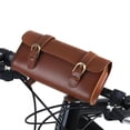 thumbnail image 1 of B Soul Retro, Bolso De Marco Delantero De Bicicleta De Cuero, Bolso De Manillar De Bicicleta, Faro Artificial De Estilo Para Bolsa De Bicicleta, Accesorio De Ciclismo, 1 of 7