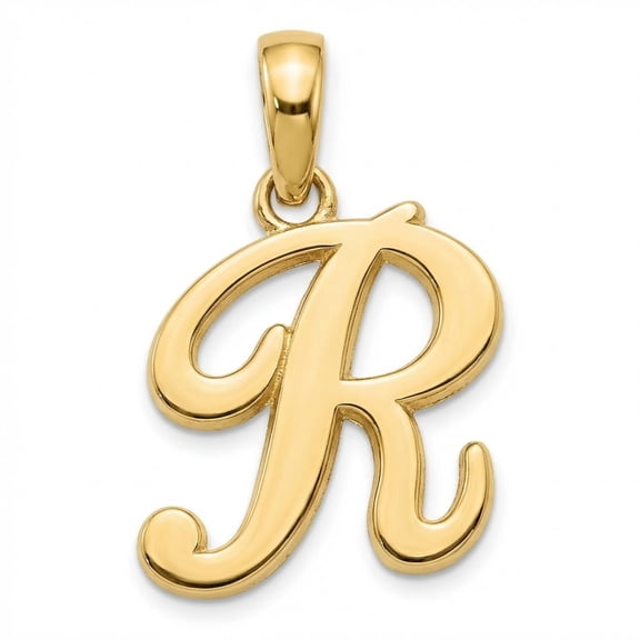 Charm America - Gold Initial Letter "R" Charm - 14 Karat Solid Gold