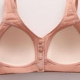 thumbnail image 3 of UngA Soft Bralettes for Women Front Snap Closure Padded Bra for Older Senior Women, No Underwire Comfortable Bra Brick Red,44, 3 of 6