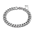 thumbnail image 5 of MKENDN 3-11mm Locomotive Men Punk Rock Stainless Steel Curb Cuban Link Chain Silver Color Bracelet For Women Biker Jewelry, 5 of 5