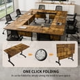 thumbnail image 2 of Folding Conference Table with Wheels 4 Pack 47.2 Inch Flip Top Mobile Training Tables Heavy Duty Spliceable Modular Meeting Room Desk for Office, 2 of 6