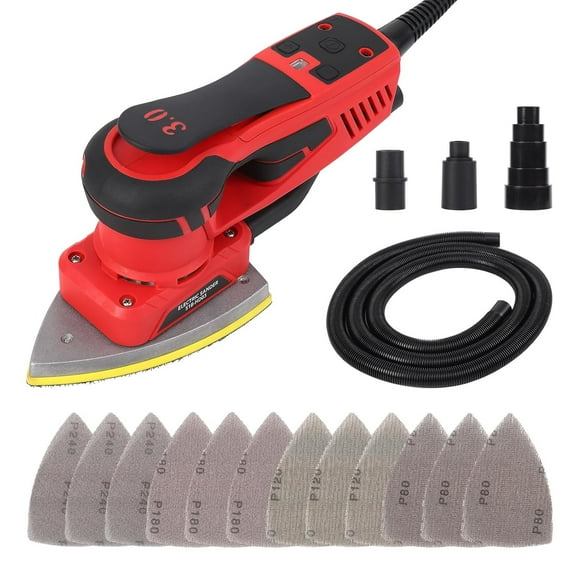Towallmark Electric Detail Sander with 12 Sanding Paper, 350W Brushless Motor Mouse Sander, Powerful & Low Vibration, 10000 RPM, For Wood Working, Polishing, Carpentry