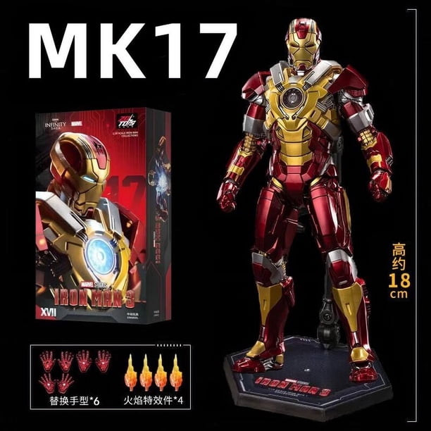 Figura de acción original de Iron Man de Marvel Toys de ZD MK1 MK3 MK5 MK6 MK7 MK42 MK43 War Machine Patriot Tony Stark