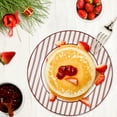 thumbnail image 3 of Holiday Time Christmas Red Stripe Ceramic Salad Plate, 9-inch, Festive Dinnerware, 1 Piece, 3 of 6