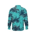 thumbnail image 6 of Men's Hawaiian Long Sleeve Shirts Lapel Button Down Printing Cardigan Vacation Everyday Tops, 6 of 6