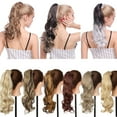 thumbnail image 3 of POINTERTECK Long Straight/Curly Wrap Around on Ponytail Extension Synthetic Hairpiece, 3 of 6