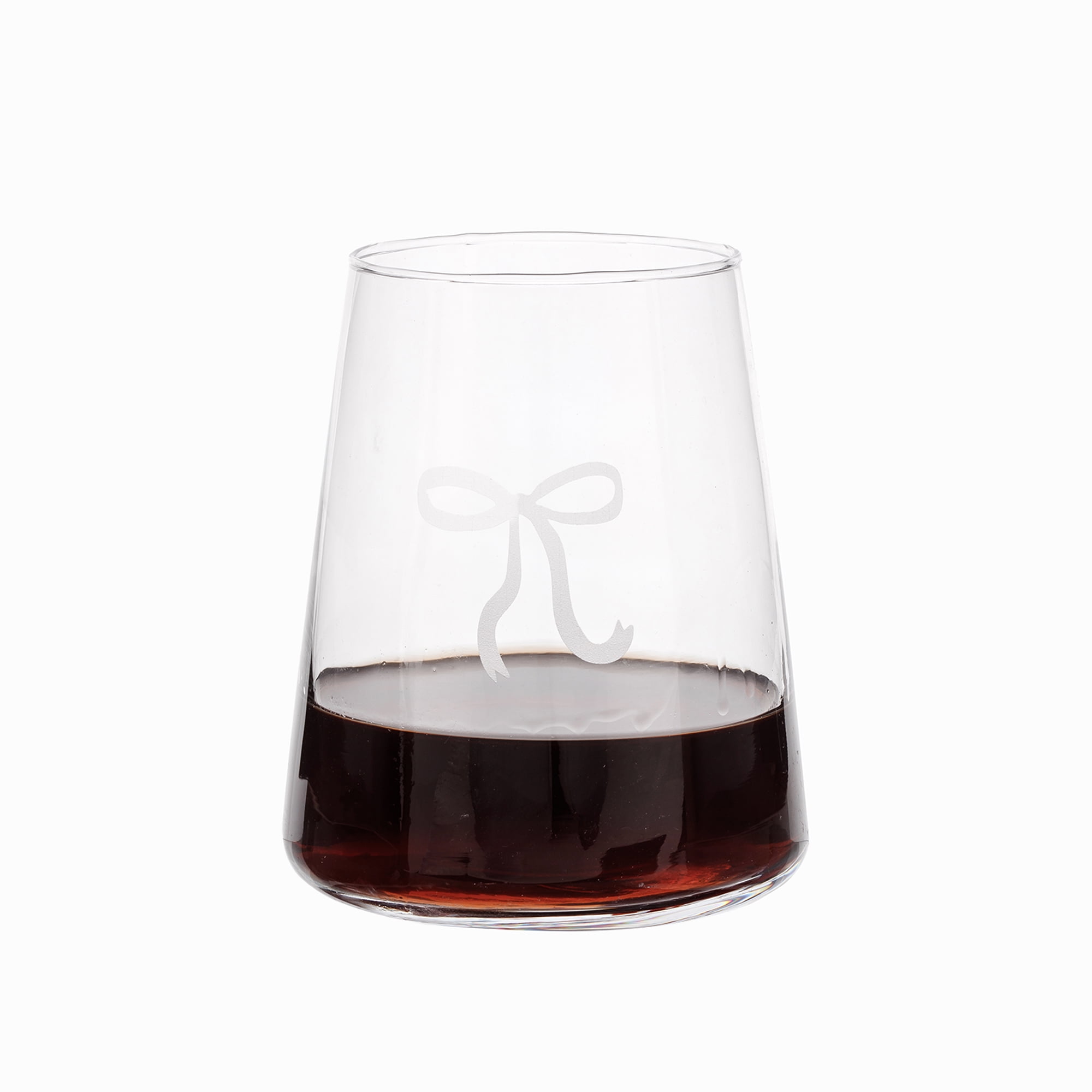 Holiday Time Bow verre à vin sans tige 17oz